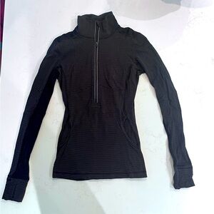lululemon athletica Black Striped Long Sleeve Top